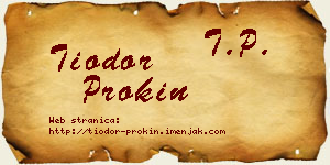 Tiodor Prokin vizit kartica